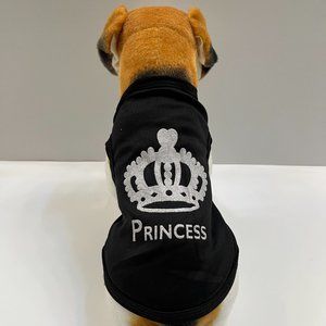 Crown Princess Pet T-shirt - Black - NWT - Various Sizes